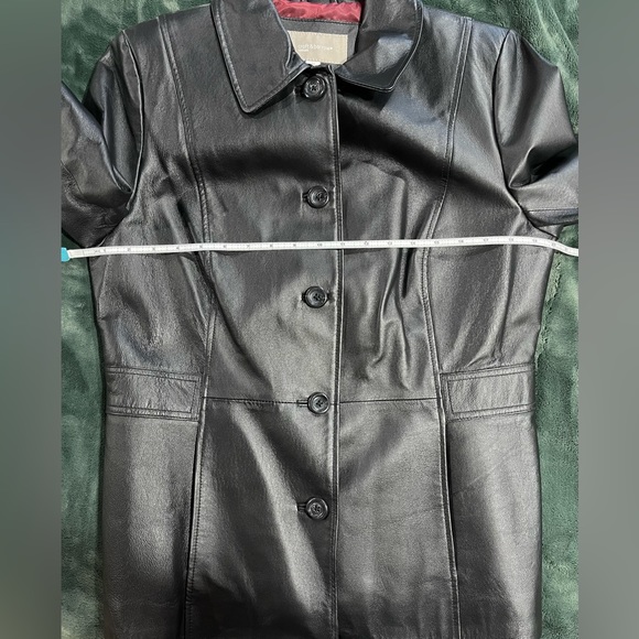 Croft & Barrow Black Leather Jacket, EUC, size M - Picture 11 of 14